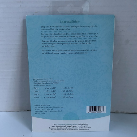 Spellbinders Shapeabilities Dies-Art Deco Tags 4 pcs - Picture 3 of 6